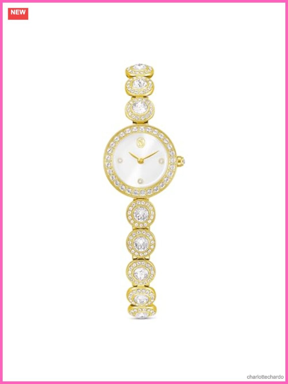 Swarovski UNA Angelic Crystal Bracelet Watch Stainless Steel Swiss Quartz